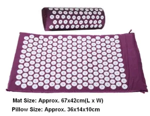 Massage Cushion Acupressure Mat Relieve Stress Pain | Acupuncture Spike Yoga Mat with Pillow