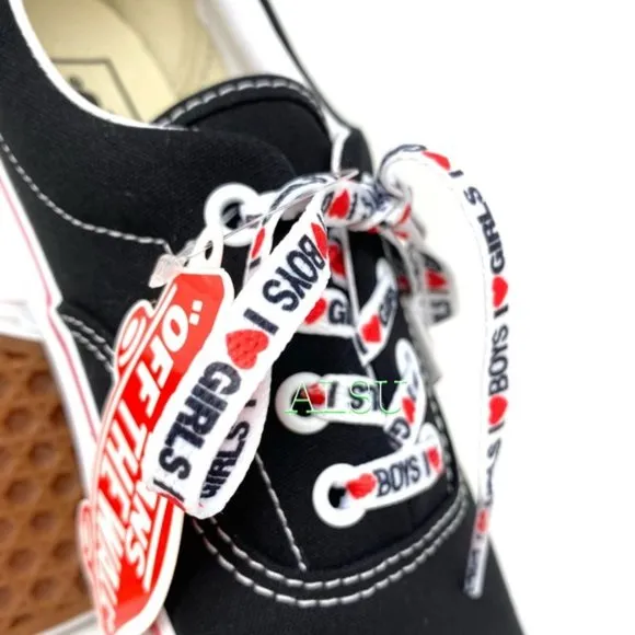 💖MEGA SALE💖VANS ERA I heart ❤️ Black Canvas Men's Size 9.5 13 VN0A4U39WKU
