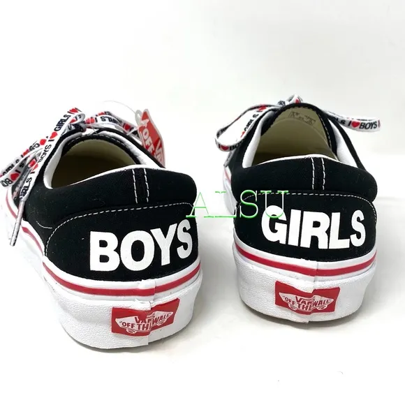 💖MEGA SALE💖VANS ERA I heart ❤️ Black Canvas Men's Size 9.5 13 VN0A4U39WKU