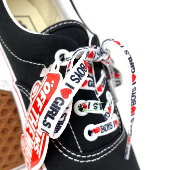 💖MEGA SALE💖VANS ERA I heart ❤️ Black Canvas Men's Size 9.5 13 VN0A4U39WKU