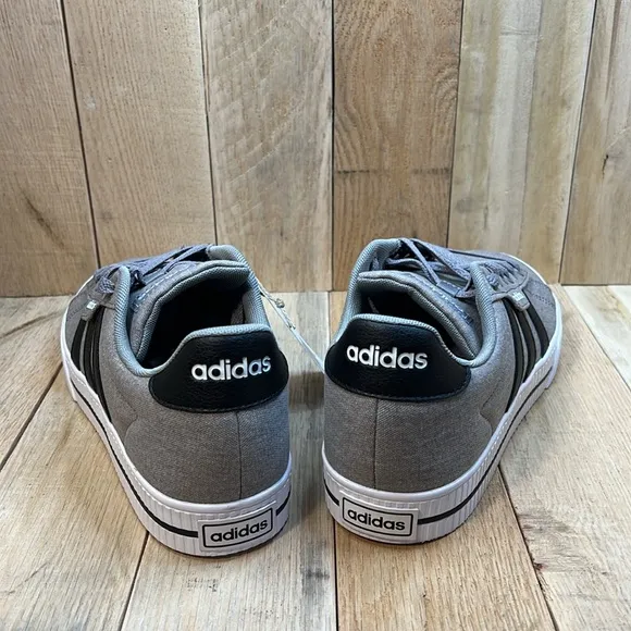 Men's Adidas Gray, Black, and White Daily 3.0 Skateboarding Shoes