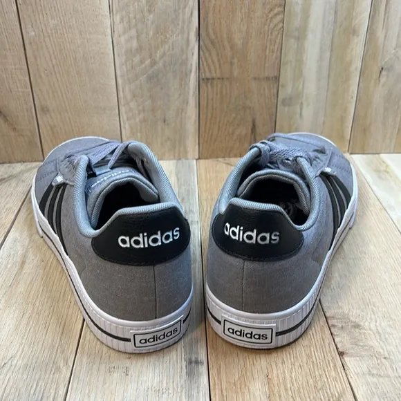 Men's Adidas Gray, Black, and White Daily 3.0 Skateboarding Shoes