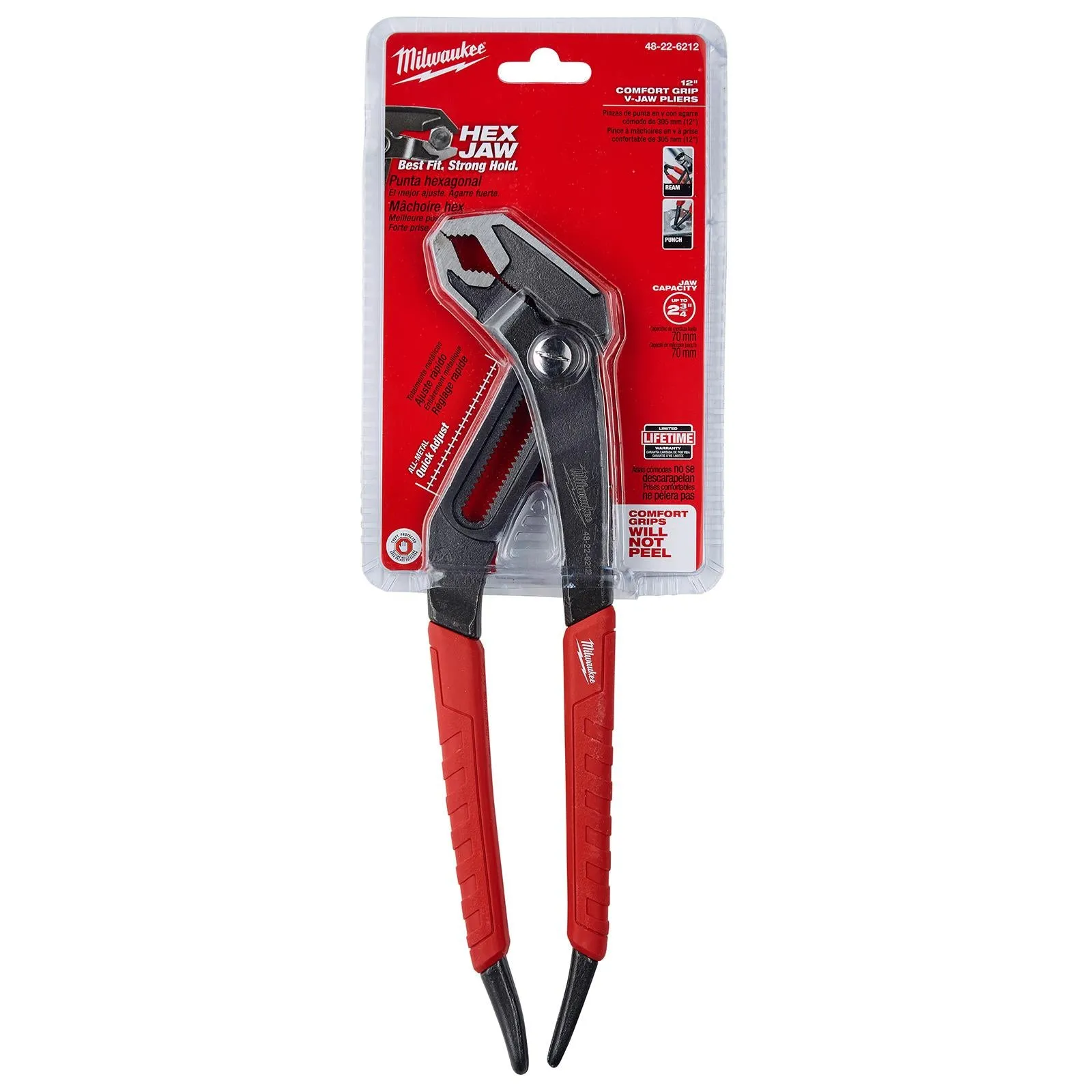 Milwaukee Water Pump Pliers Quick Adjust 300mm Push Button