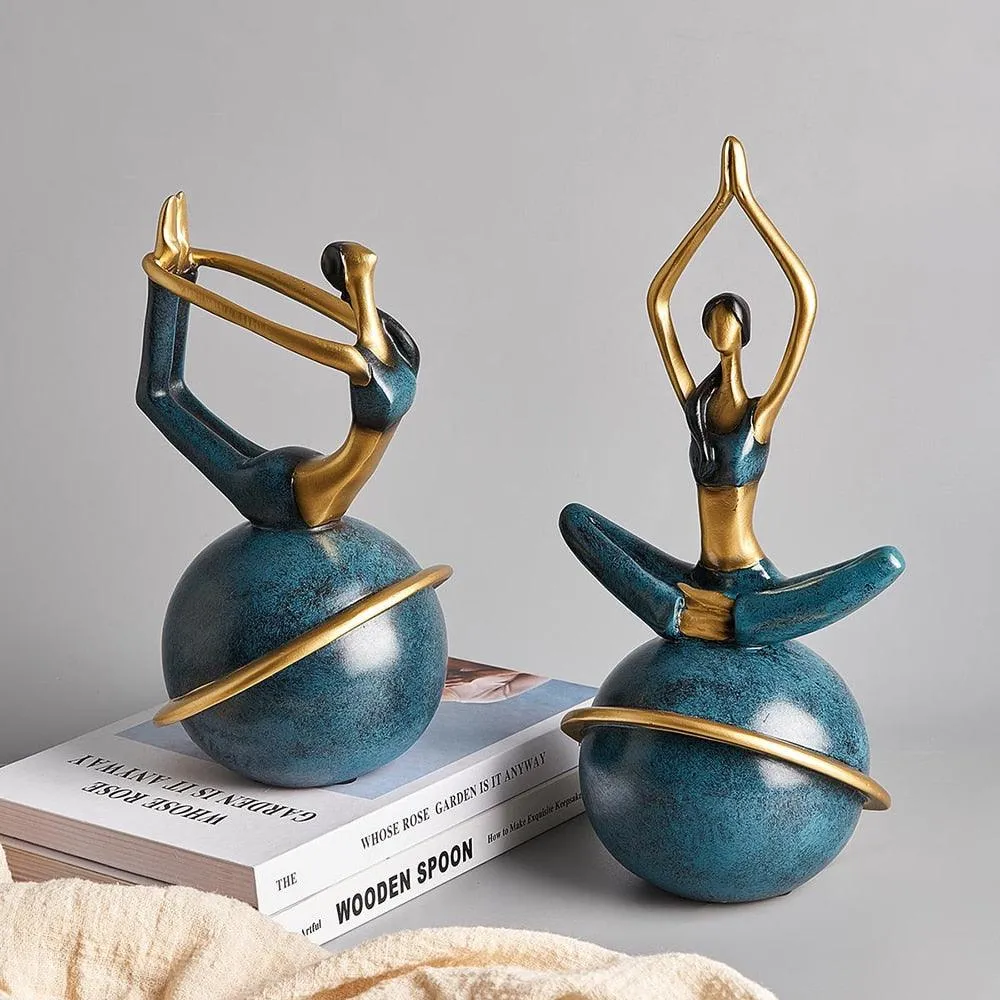 Modern Yoga Women Figurines