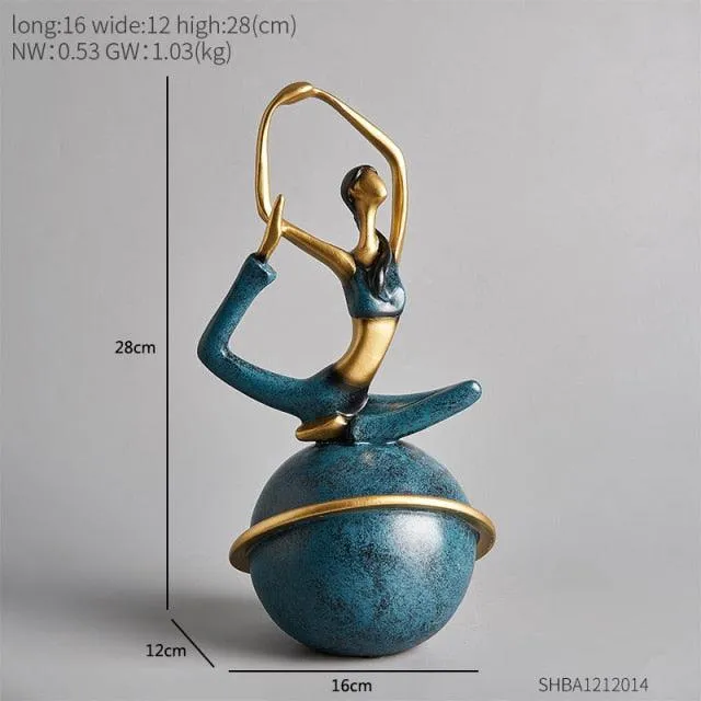 Modern Yoga Women Figurines