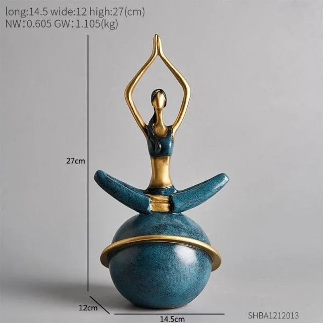 Modern Yoga Women Figurines