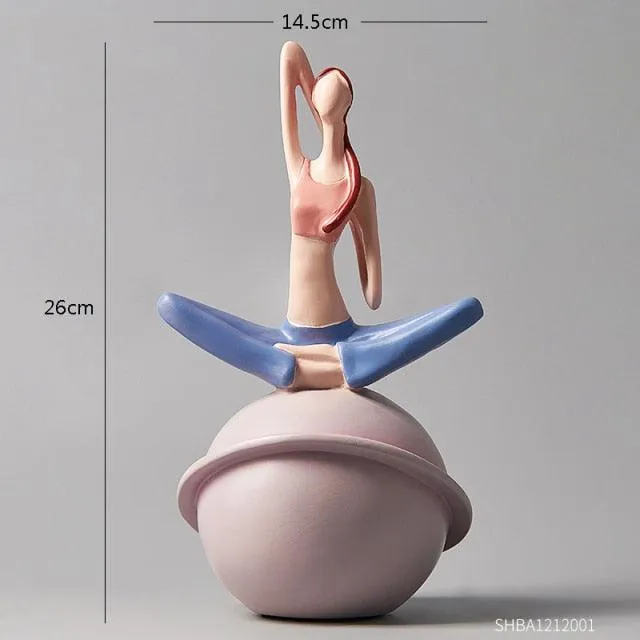 Modern Yoga Women Figurines