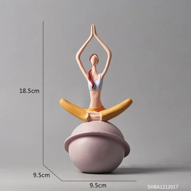 Modern Yoga Women Figurines