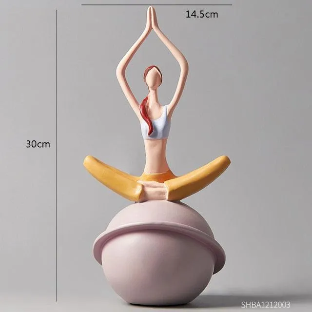Modern Yoga Women Figurines