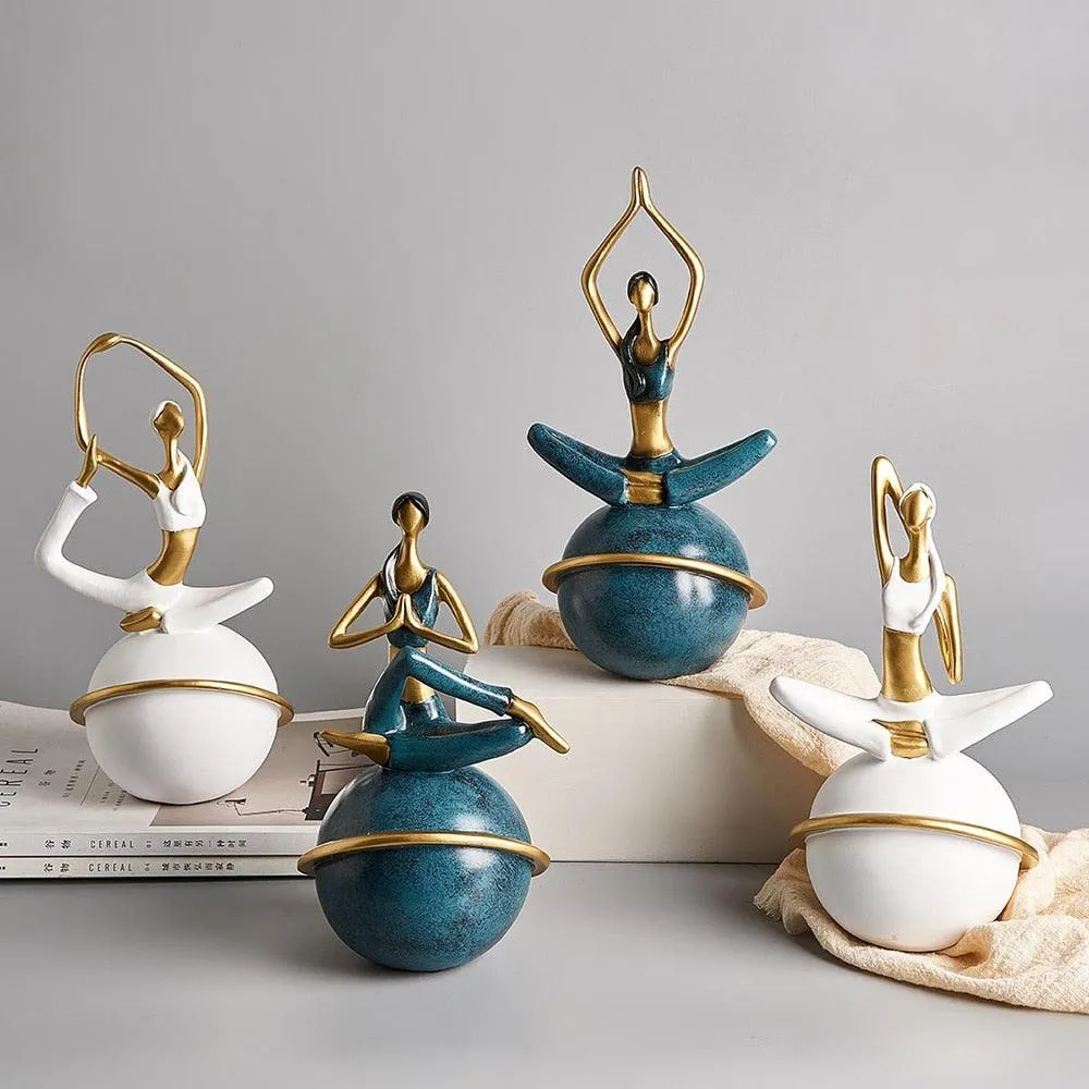 Modern Yoga Women Figurines