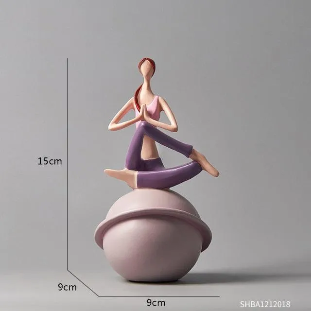 Modern Yoga Women Figurines
