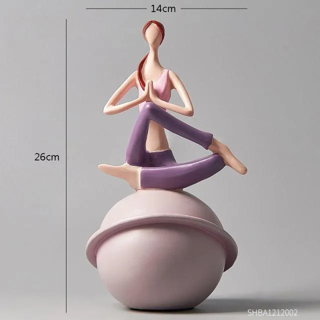 Modern Yoga Women Figurines