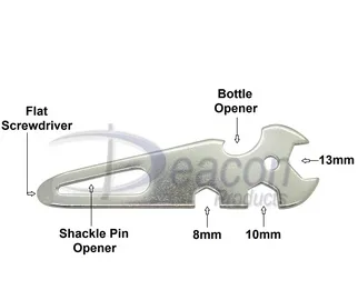 Multi Purpose Shackle Key