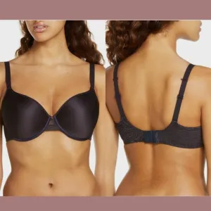 NEW $78 Chantelle [ 36D ] C‎ Jolie Comfort Convertible T-Shirt Bra in Ink Black