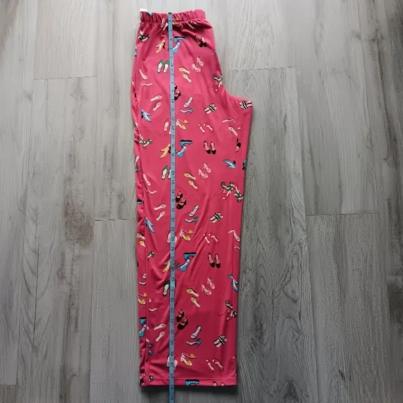 New Kate Spade Pajama Pants Set Red Dress Shoes Long Sleeve Button Front Medium