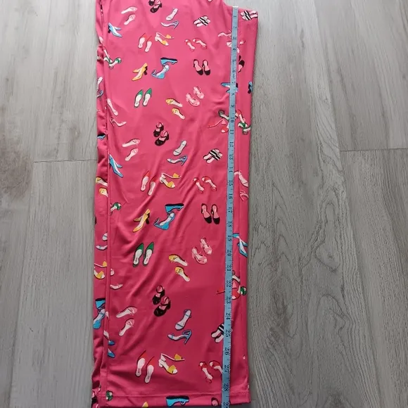 New Kate Spade Pajama Pants Set Red Dress Shoes Long Sleeve Button Front Medium
