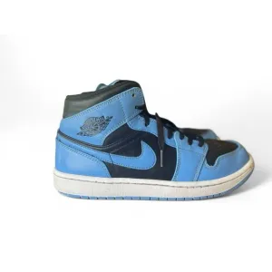 Nike Air Jordan 1 Mid University Blue Black Men's Retro Sneakers Sz 9 DQ8426-401