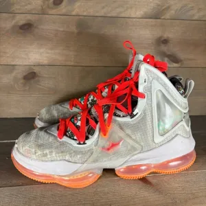 nike lebron 19 mens size 11.5 shoes gray fast food basketball sneakers