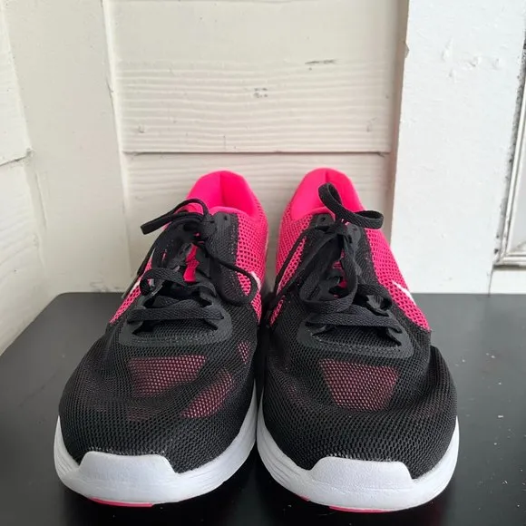 Nike Women's Revolution 3 Black and Pink Running Shoes Sneakers Size 11