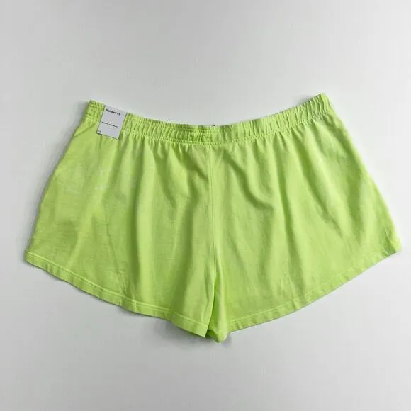 NIKE Women's Sportswear Wash Tank Top   Shorts Set Patch Ghost Green Lime Sz 2X