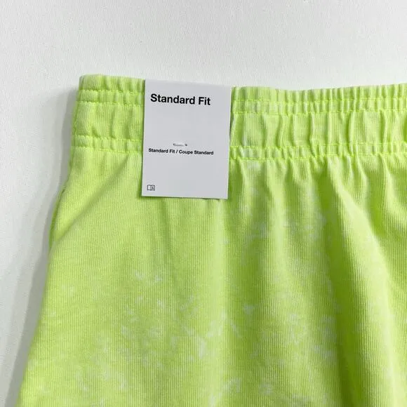 NIKE Women's Sportswear Wash Tank Top   Shorts Set Patch Ghost Green Lime Sz 2X
