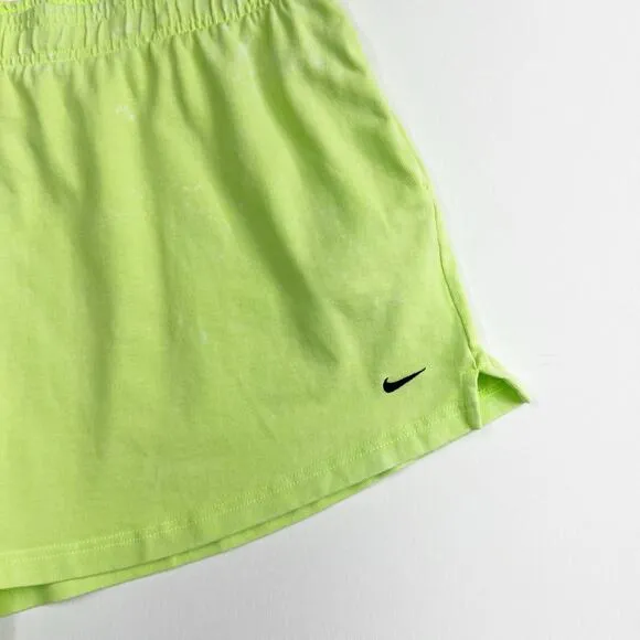 NIKE Women's Sportswear Wash Tank Top   Shorts Set Patch Ghost Green Lime Sz 2X