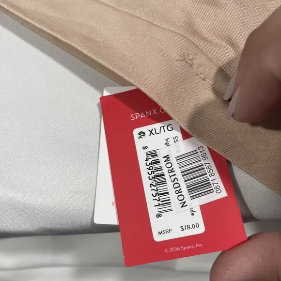 NWT $68 SPANX OnCore‎ High Waist Mid Thigh Shaper in Soft Nude [ XL ] #4825