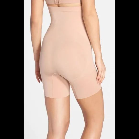 NWT $68 SPANX OnCore‎ High Waist Mid Thigh Shaper in Soft Nude [ XL ] #4825
