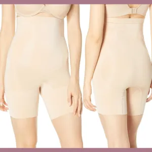 NWT $68 SPANX OnCore‎ High Waist Mid Thigh Shaper in Soft Nude [ XL ] #4825