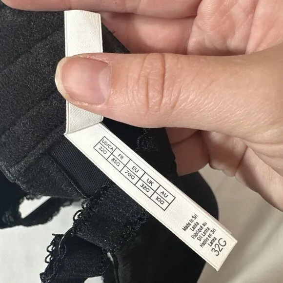 NWT $76 Le Mystere [ 32G ] Dream Tisha 965 Underwire Bra in Black‎