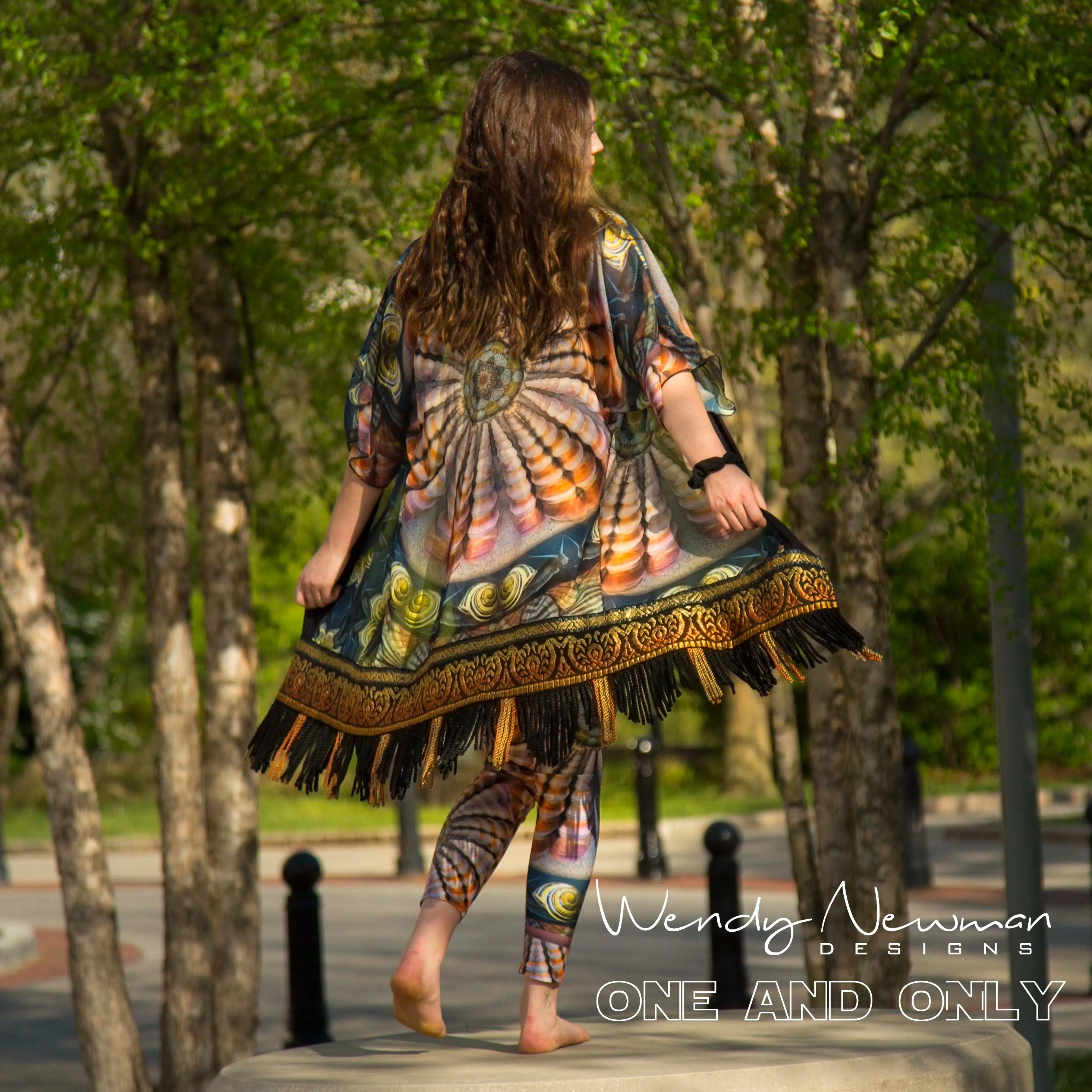 One and Only - Amphitrite Fringed Kimono size large
