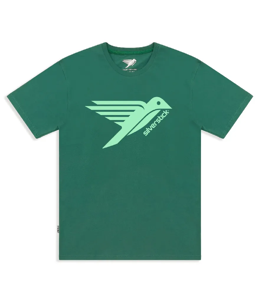 ORIGINAL LOGO ORGANIC COTTON TEE - HUNTER GREEN