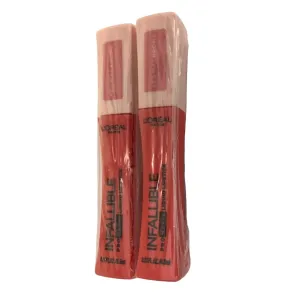 Pack of 2 L'Oreal Paris Infallible Pro Matte Liquid Lipstick, Mademoiselle Mango #826