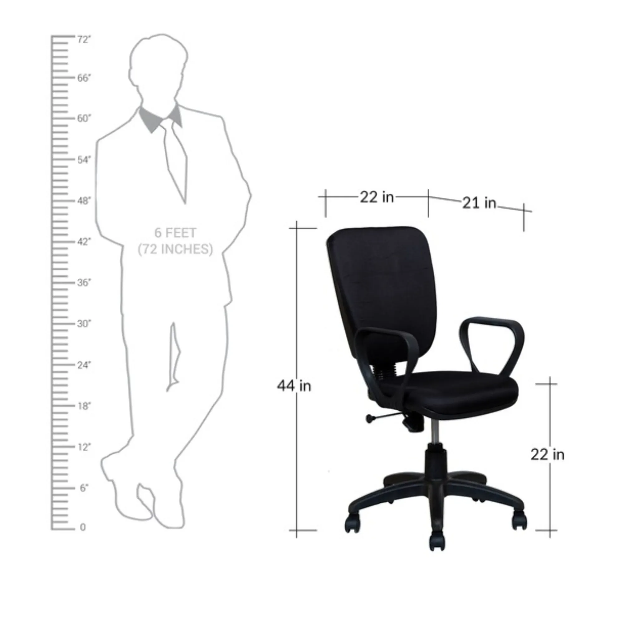 Parin Ergonomic Chair In Black Colour - PC 905