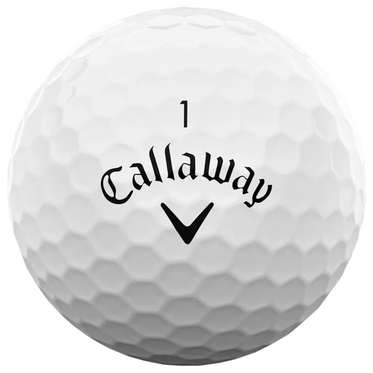 Pelotas de golf Callaway 2025 Supersoft blancas, paquete de 12