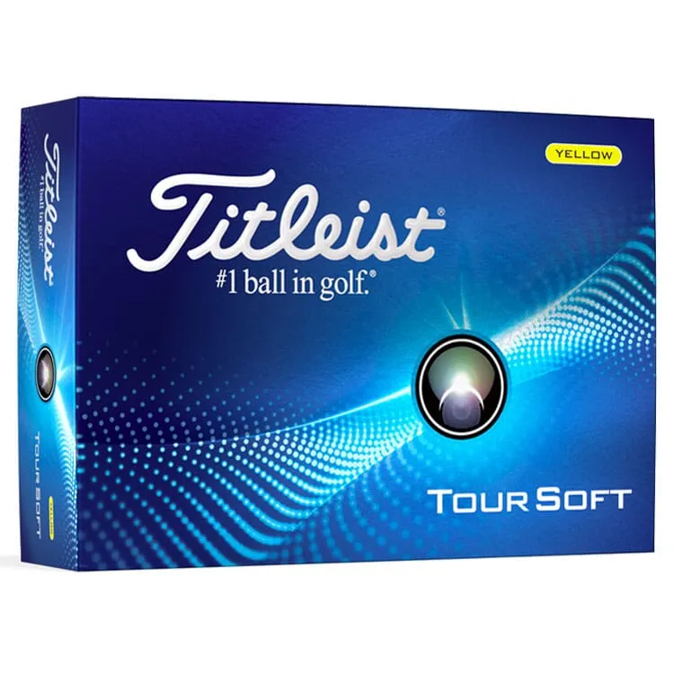 Pelotas de golf Titleist Tour suaves amarillas, paquete de 12