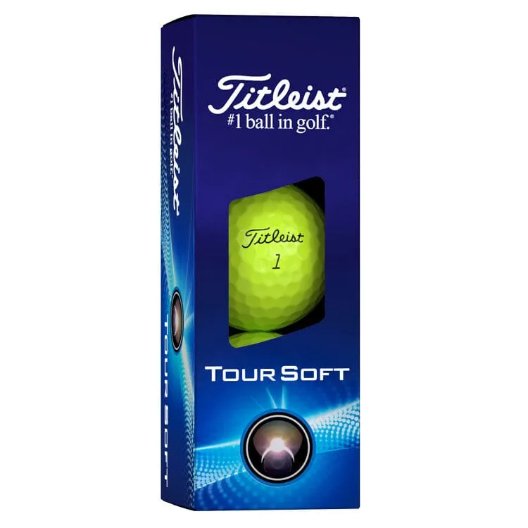 Pelotas de golf Titleist Tour suaves amarillas, paquete de 12