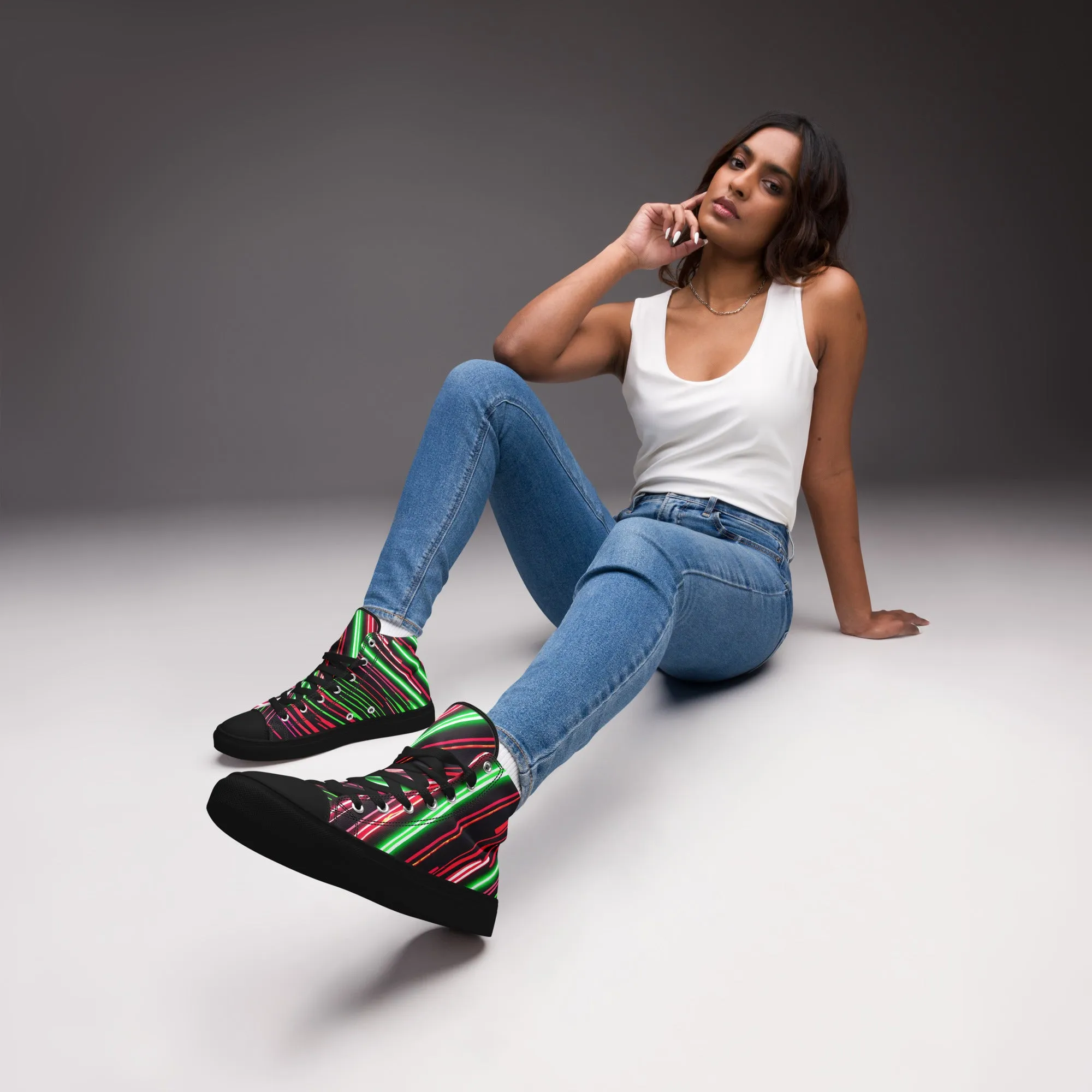 Phase B Records Women’s high top canvas shoes - Free Delivery! Rock / Metal / Electronic / EDM / Underground - Alternative Apparel and Merch Only from Phase B Records.