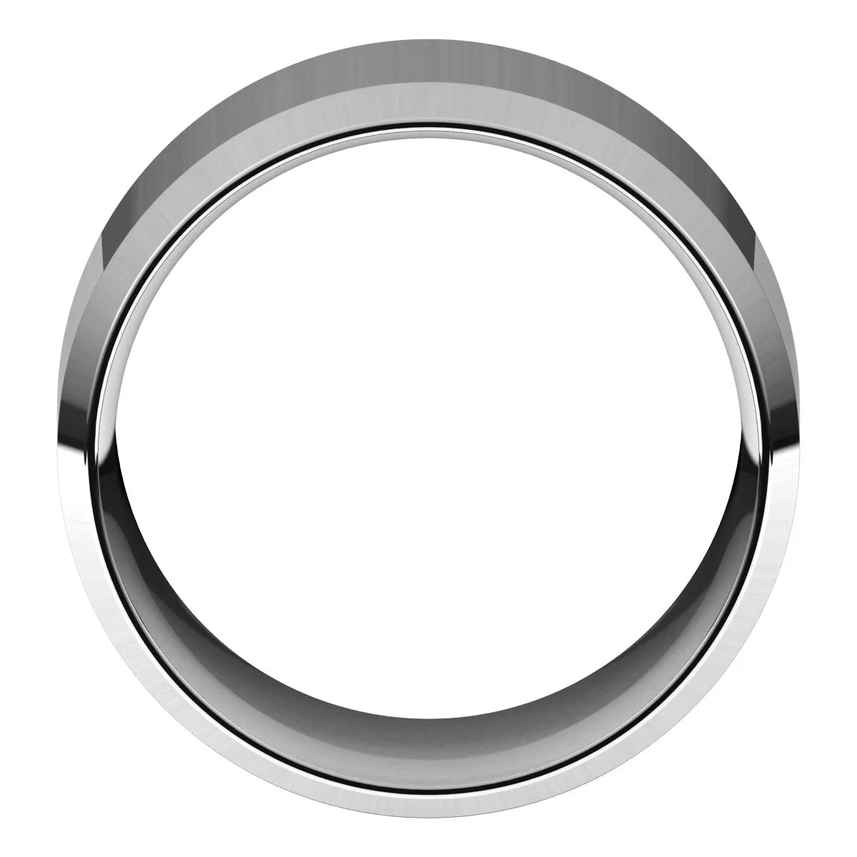 Platinum 12 mm Beveled Edge Comfort Fit Light Band