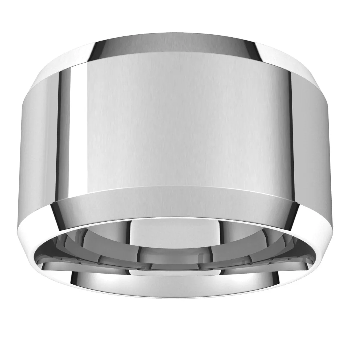 Platinum 12 mm Beveled Edge Comfort Fit Light Band