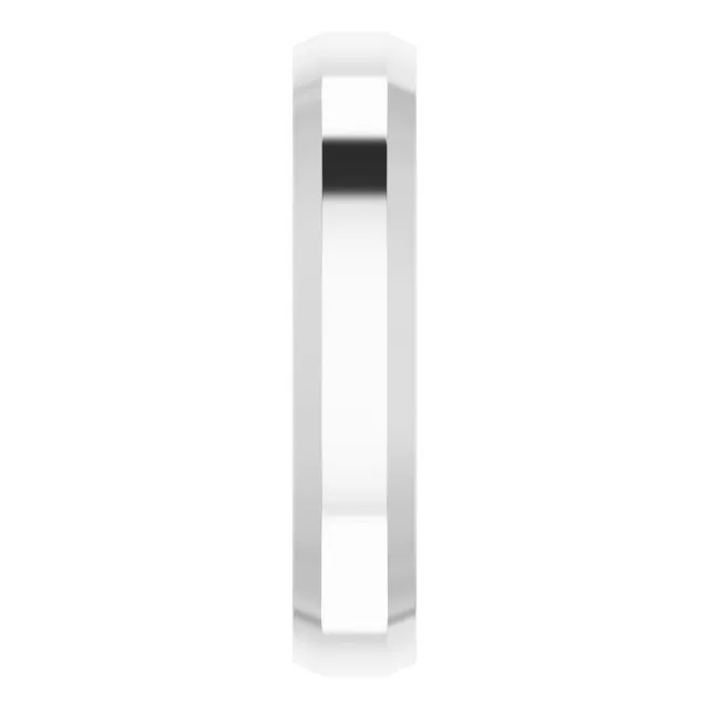 Platinum 4 mm Beveled Edge Comfort Fit Light Band