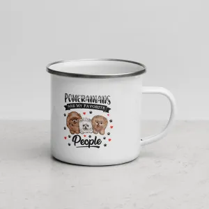 Pomeranians Are My Favorite People Enamel Mug