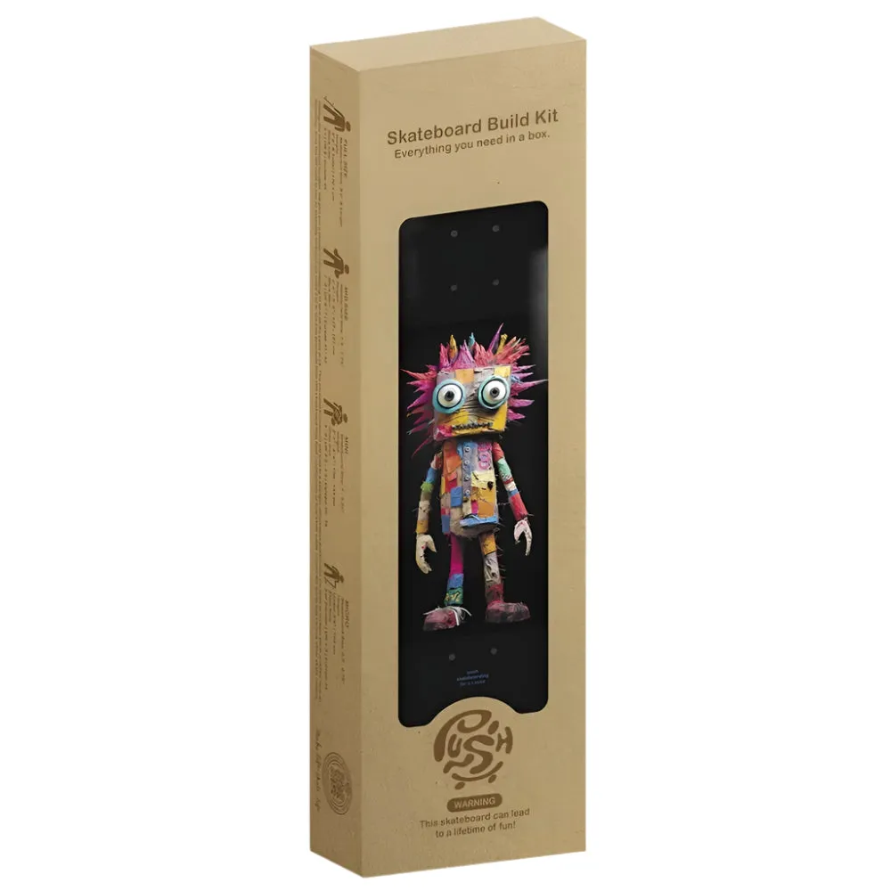 PUSH Rag Doll Guy In-Complete skateboard build kit - Black - 8.0