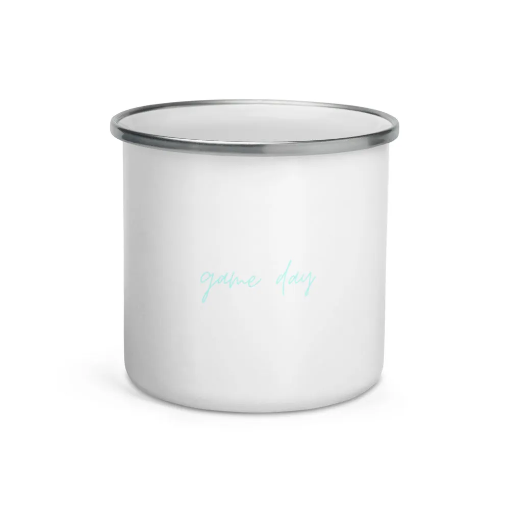 "Game Day- AQUA" Enamel Mug