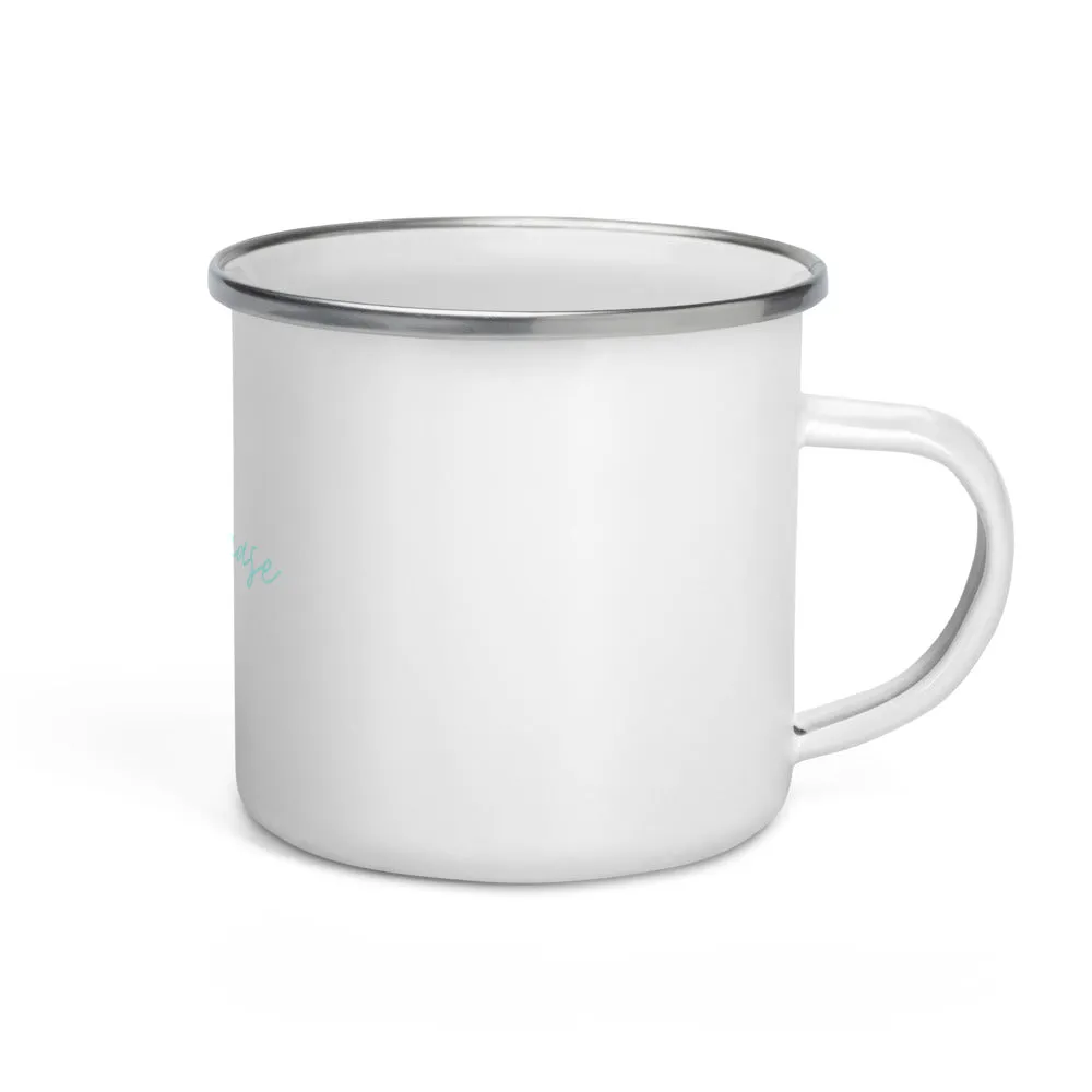 "Lake, Please- Aqua" Enamel Mug