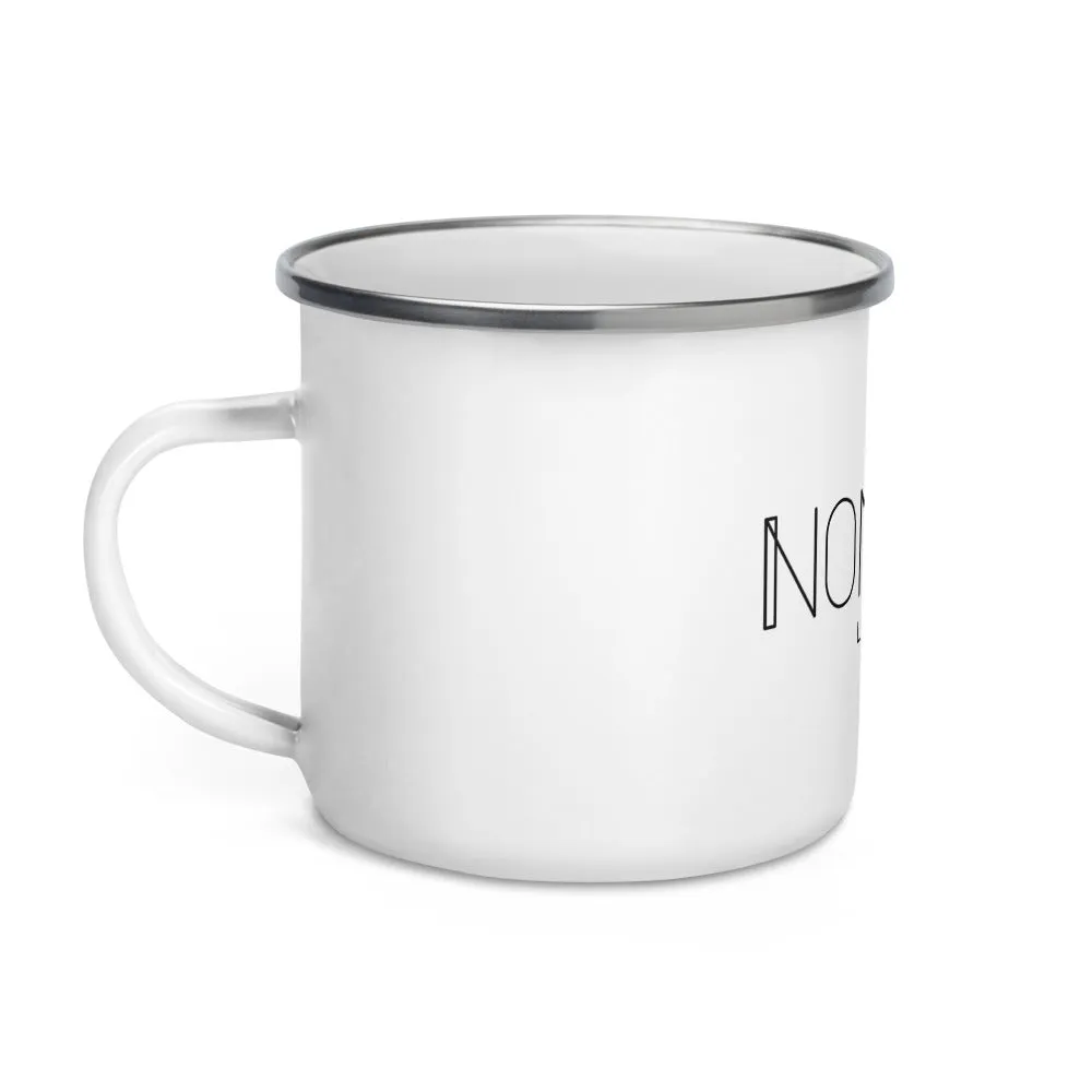 "Nomad'r- Black" Enamel Mug