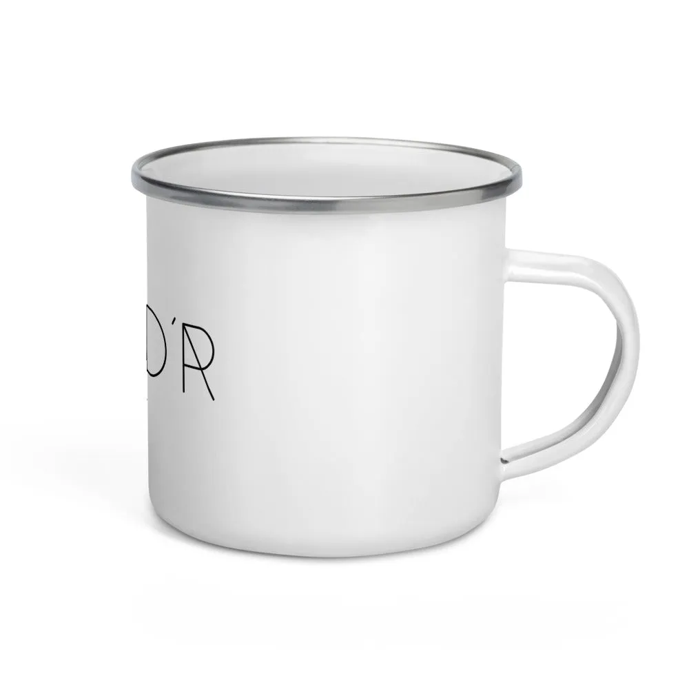 "Nomad'r- Black" Enamel Mug