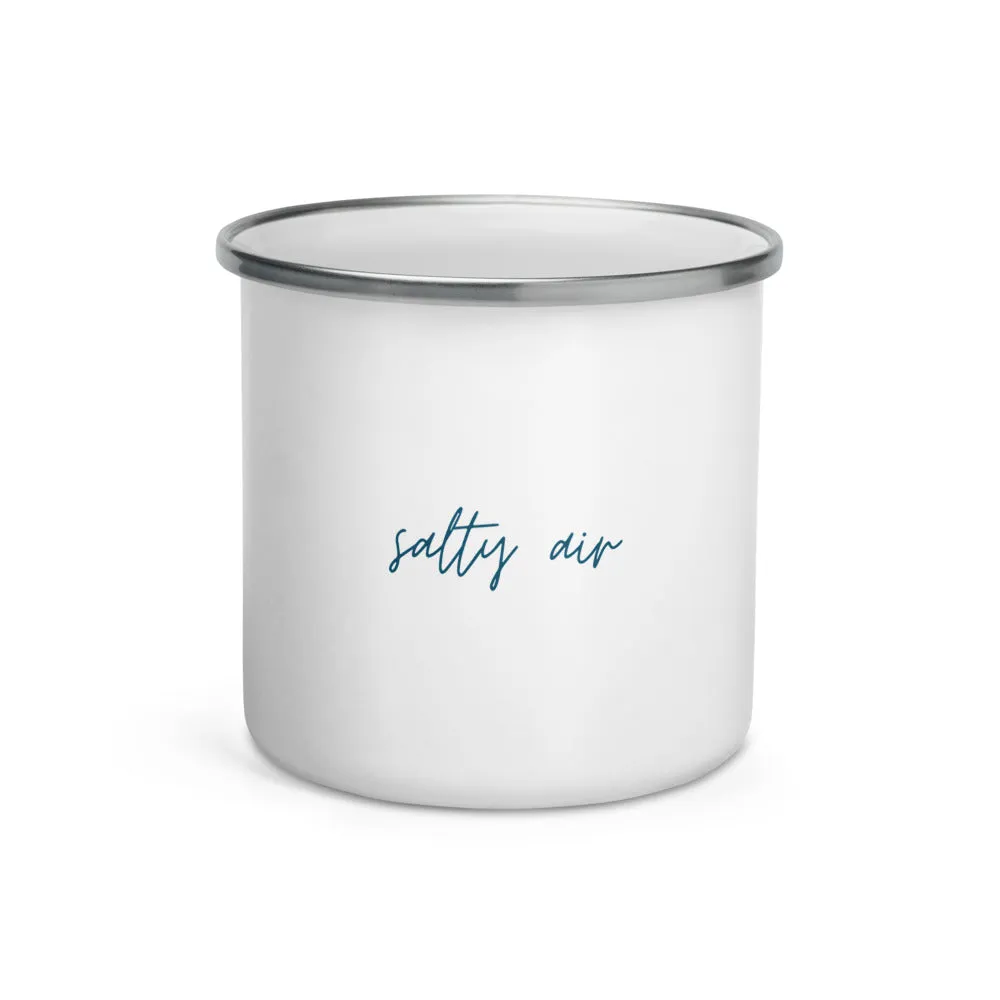 "Salty Air- Navy" Enamel Mug