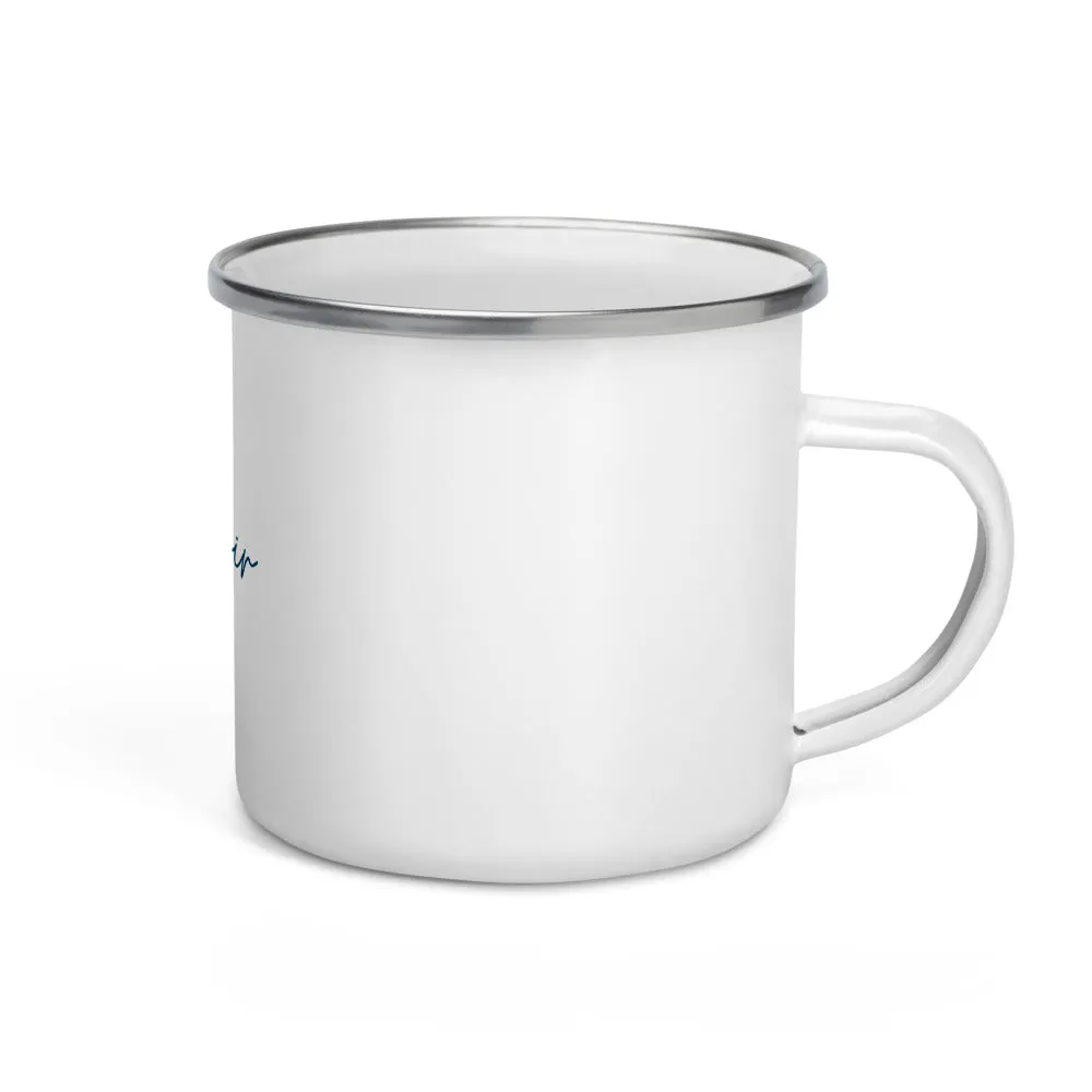 "Salty Air- Navy" Enamel Mug