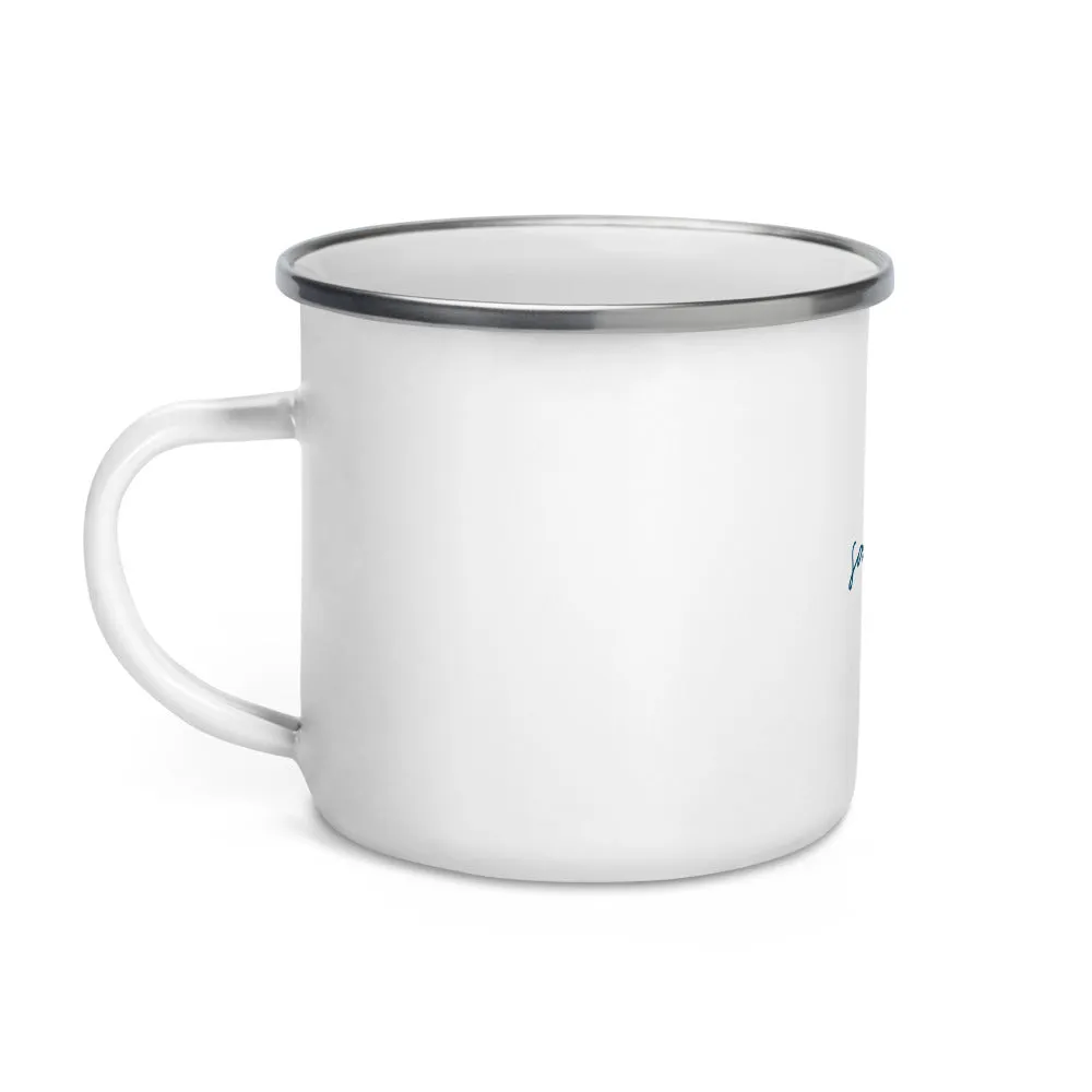 "Salty Air- Navy" Enamel Mug